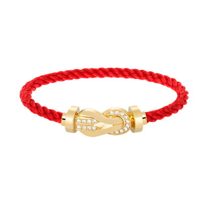 [LumiVibe]CHANCE LARGE 8 FIGURE BUCKLE HALF DIAMOND BRACELET GOLD