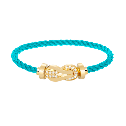 [LumiVibe]CHANCE LARGE 8 FIGURE BUCKLE HALF DIAMOND BRACELET GOLD
