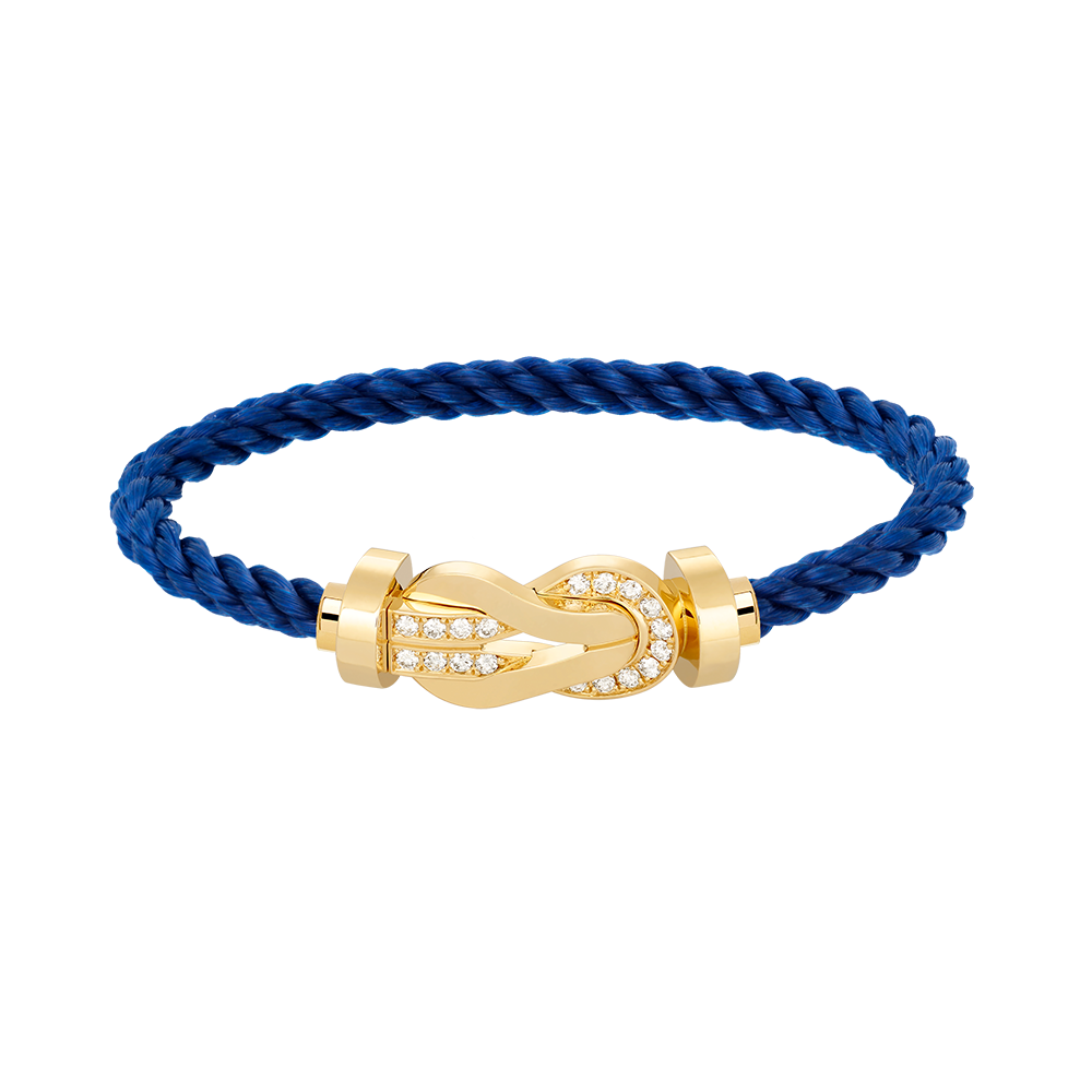 [LumiVibe]CHANCE LARGE 8 FIGURE BUCKLE HALF DIAMOND BRACELET GOLD