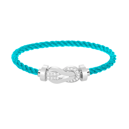 [LumiVibe]CHANCE LARGE 8 FIGURE BUCKLE HALF DIAMOND BRACELET SILVER