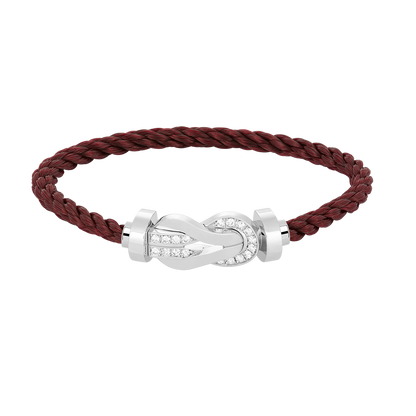 [LumiVibe]CHANCE LARGE 8 FIGURE BUCKLE HALF DIAMOND BRACELET SILVER