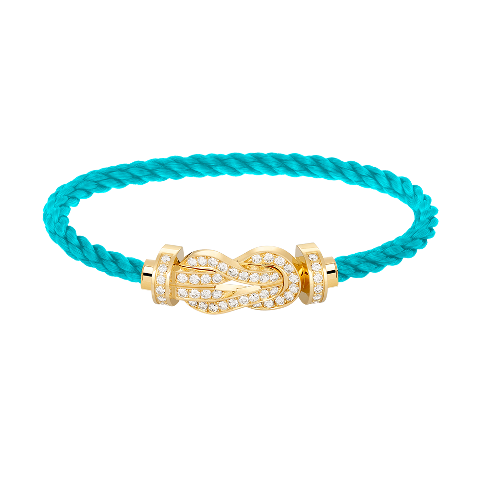 [LumiVibe]CHANCE LARGE 8 FIGURE BUCKLE FULLDIAMOND BRACELET GOLD