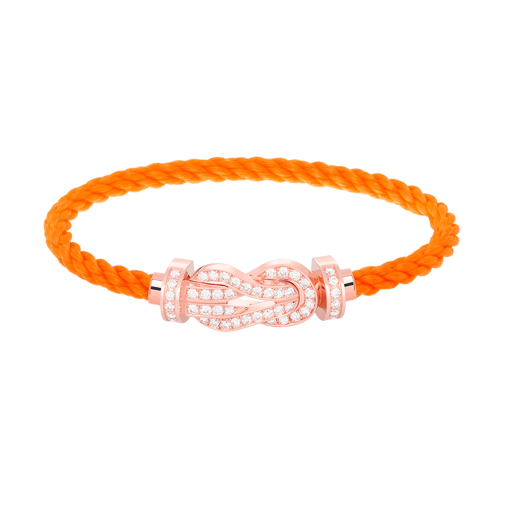 [LumiVibe]CHANCE LARGE 8 FIGURE BUCKLE FULL DIAMOND BRACELET ROSE GOLD