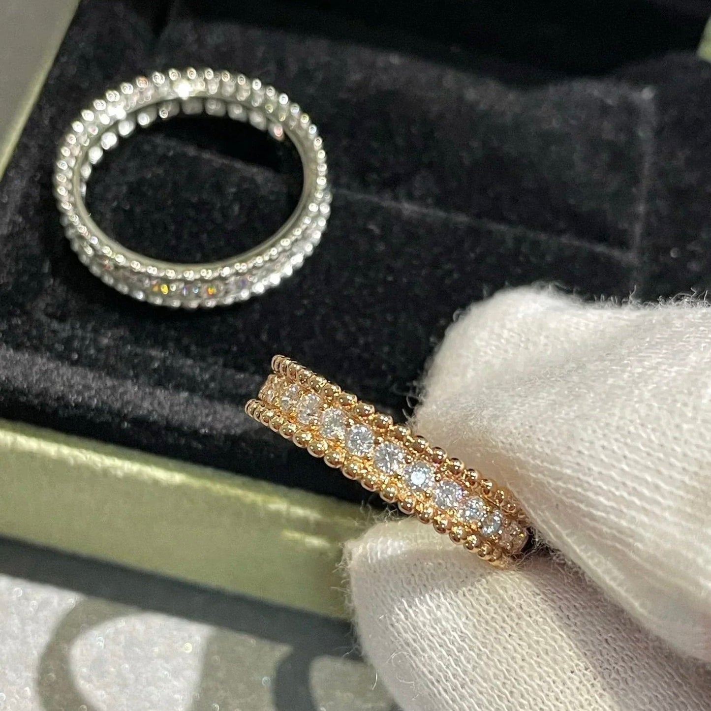 [LumiVibe]PERLEE DIAMOND SILVER RING