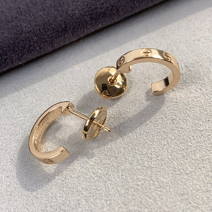 [LumiVibe]LOVE EARRINGS 2.65MM PINK GOLD