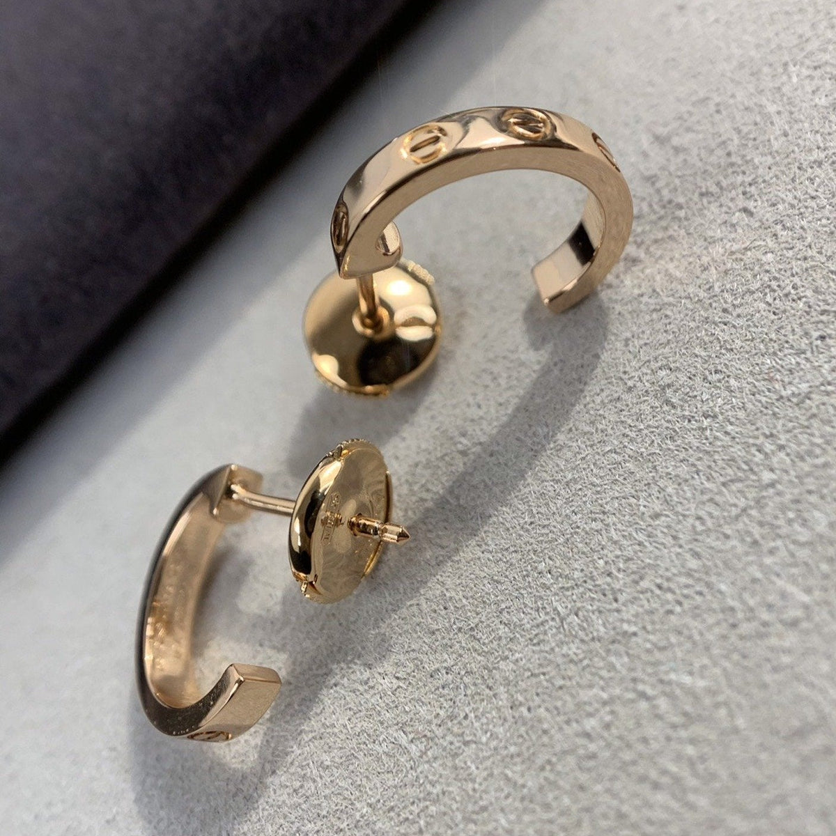 [LumiVibe]LOVE EARRINGS 2.65MM PINK GOLD