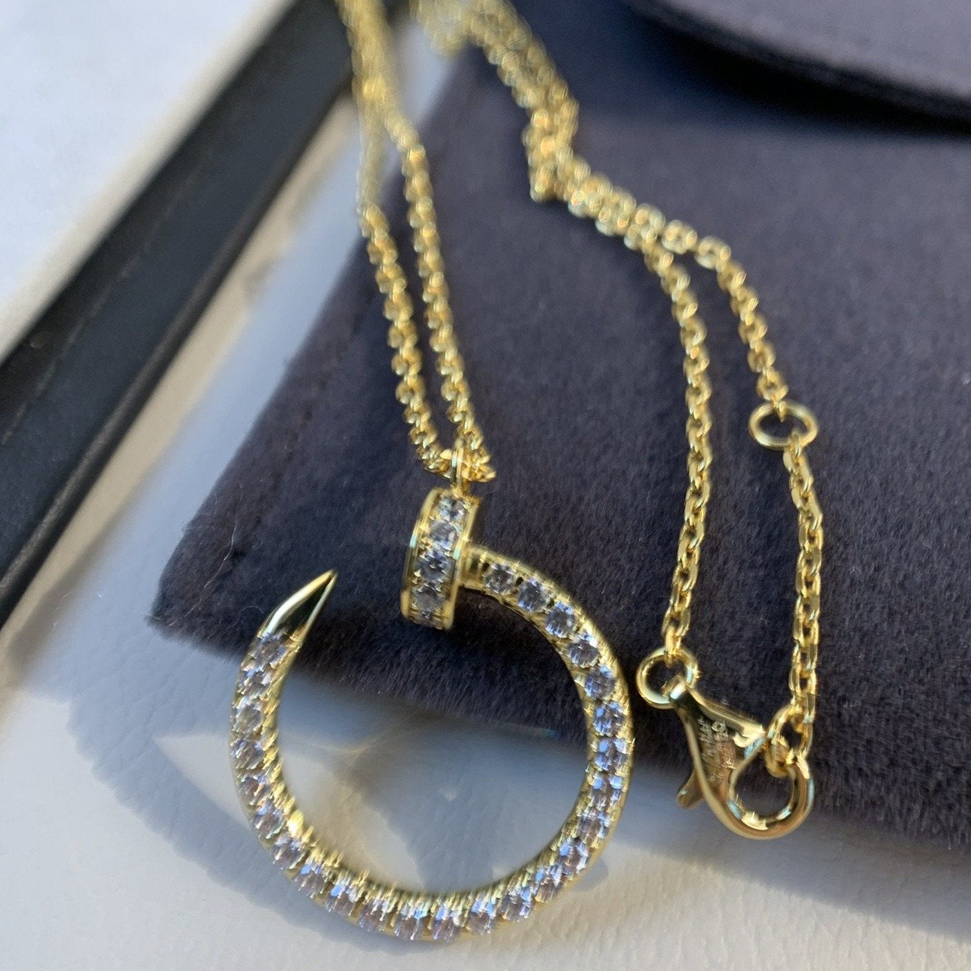 [LumiVibe]JUSTE NECKLACE GOLD DIAMONDS