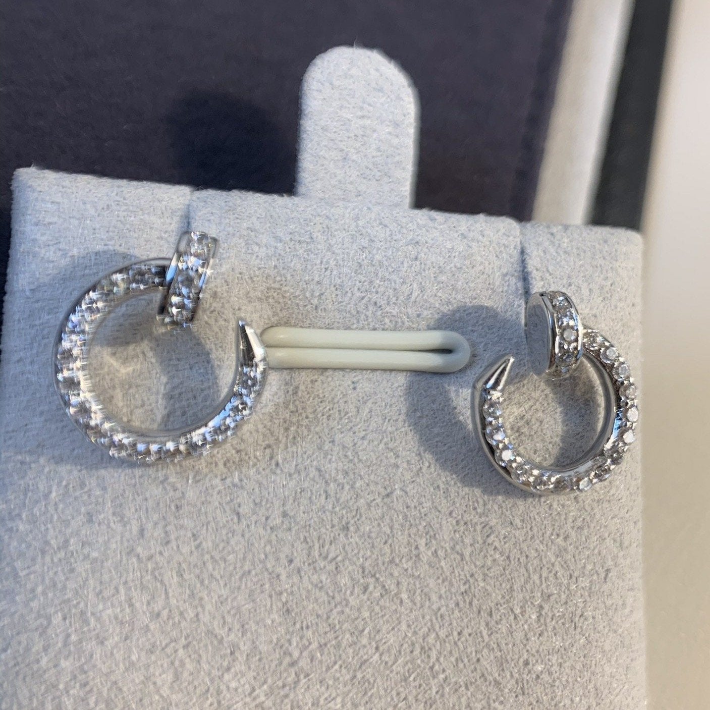 [LumiVibe]JUSTE EARRINGS SILVER DIAMONDS
