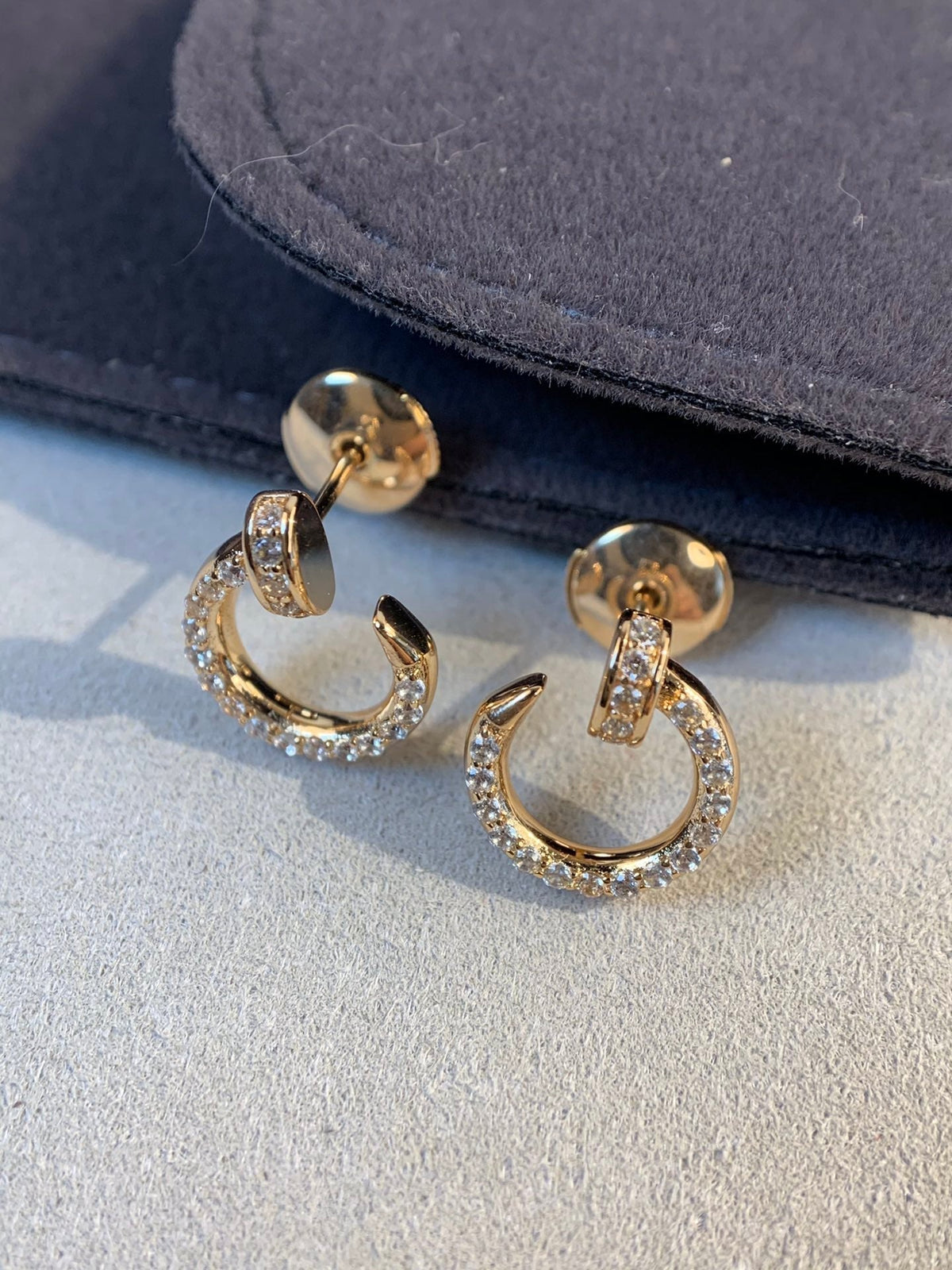 [LumiVibe]JUSTE EARRINGS GOLD DIAMONDS