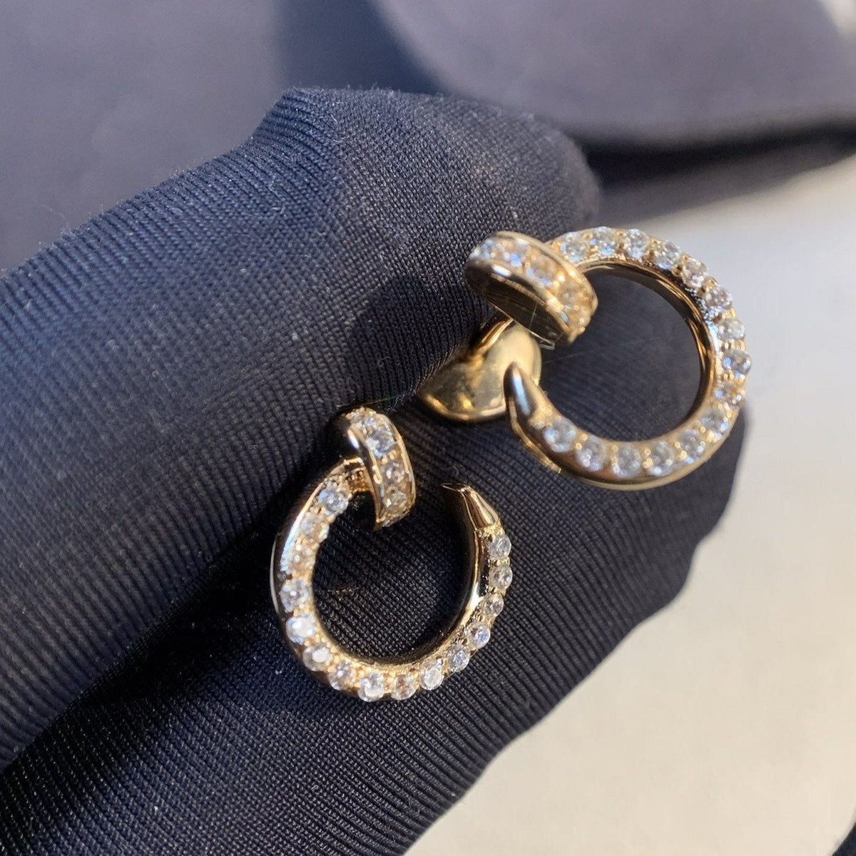 [LumiVibe]JUSTE EARRINGS GOLD DIAMONDS