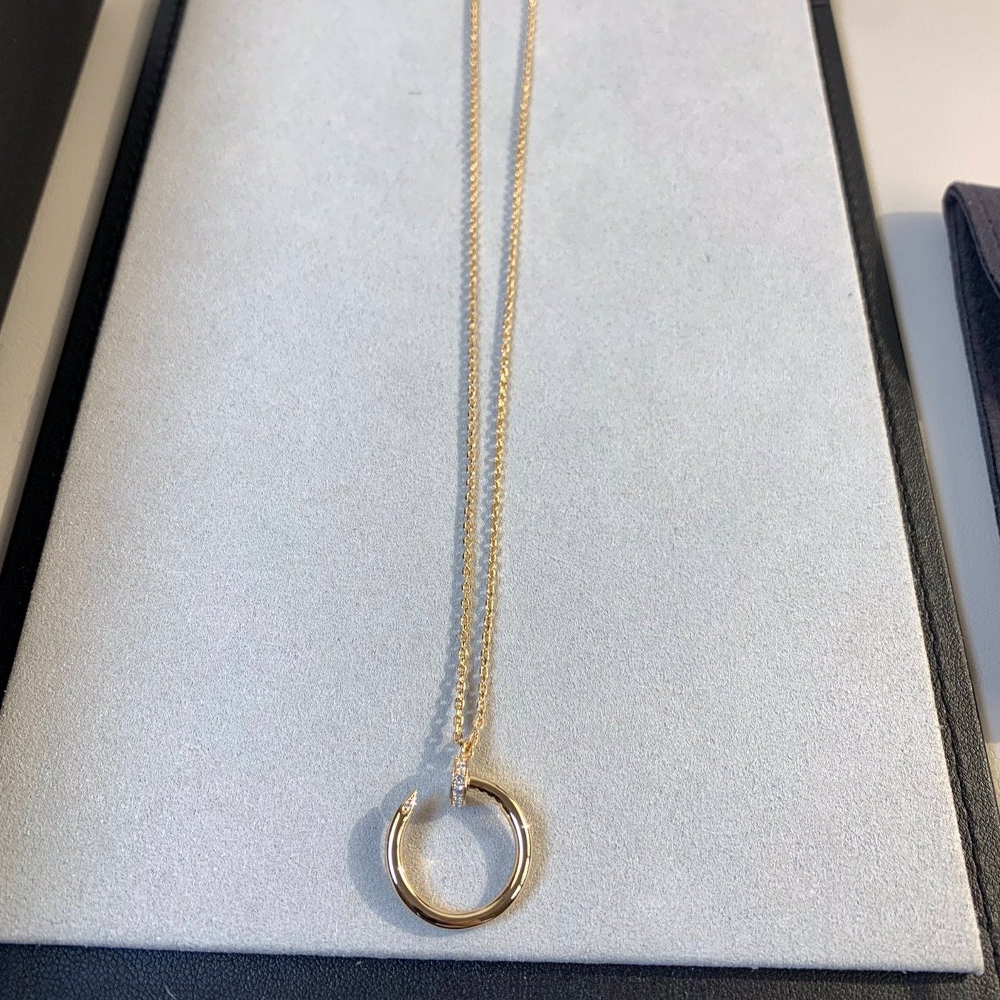 [LumiVibe]JUSTE NECKLACE PINK GOLD