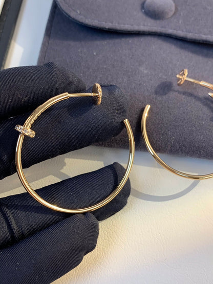 [LumiVibe]JUSTE EARRINGS GOLD DIAMONDS 1.8MM