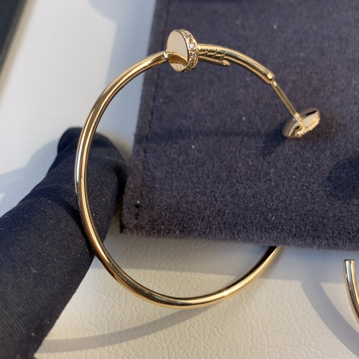 [LumiVibe]JUSTE EARRINGS GOLD DIAMONDS 1.8MM