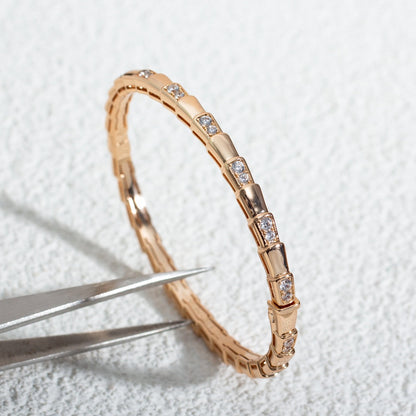[LumiVibe]SERPENTI BRACELET PINK GOLD DIAMOND