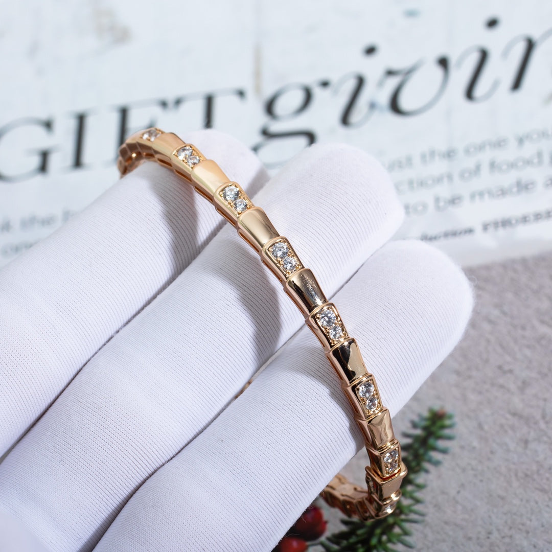 [LumiVibe]SERPENTI SMALL BRACELET PINK GOLD DIAMOND