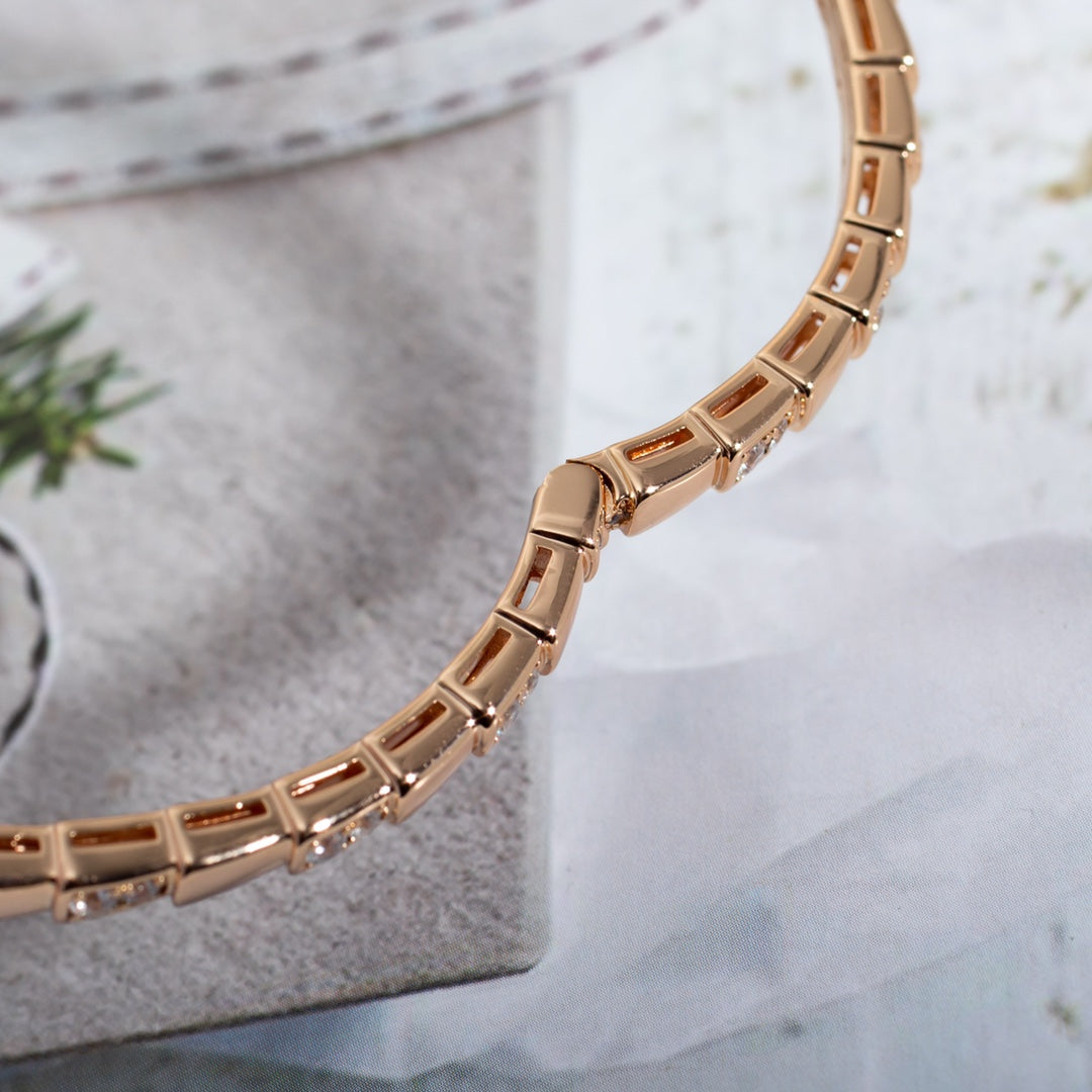 [LumiVibe]SERPENTI SMALL BRACELET PINK GOLD DIAMOND
