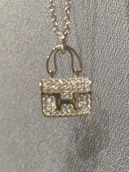 [LumiVibe]CONSTANCE PEDANT DIAMOND NECKLACE