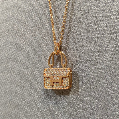 [LumiVibe]CONSTANCE PEDANT DIAMOND NECKLACE