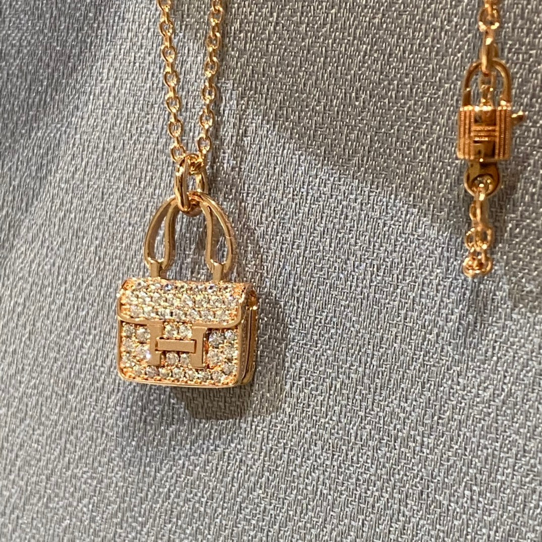 [LumiVibe]CONSTANCE PEDANT DIAMOND NECKLACE