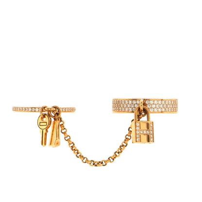 [LumiVibe]HM KELLY CLOCHETTE DOUBLE RING IN  WITH DIAMONDS