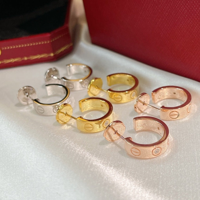[LumiVibe]LOVE EARRINGS 5.7MM 2 DIAMONDS