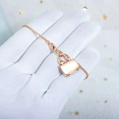 [LumiVibe]AMULETTE PEDANT ROSE GOLD NECKLACE