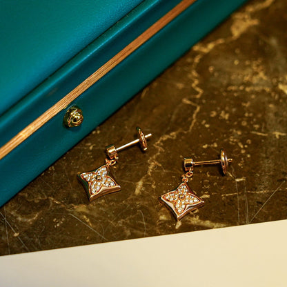 [LumiVibe]STAR DIAMONDS EARRINGS GOLD
