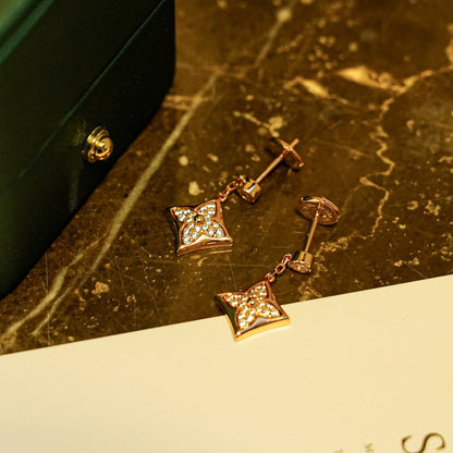 [LumiVibe]STAR DIAMONDS EARRINGS GOLD