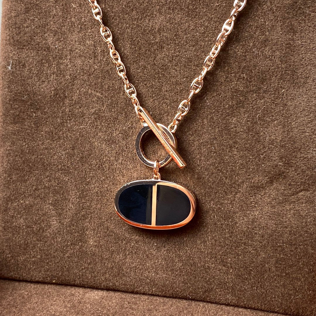 [LumiVibe]CHAINE VERSO BLACK CERAMIC NECKLACE