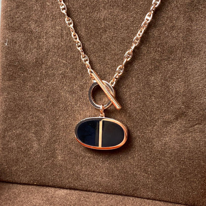 [LumiVibe]CHAINE VERSO BLACK CERAMIC NECKLACE