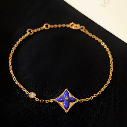 [LumiVibe]COLOR STAR PINK GOLD DIAMOND BRACELET