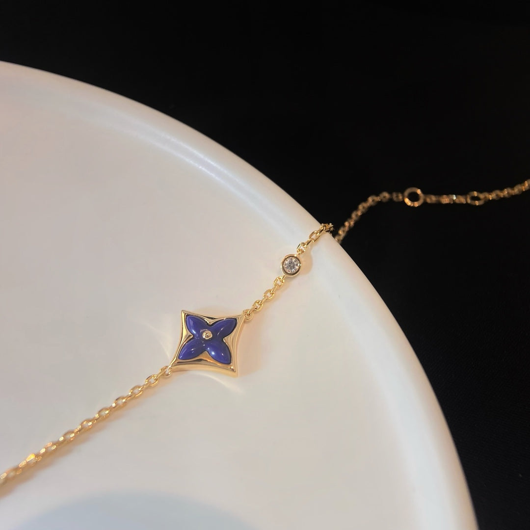 [LumiVibe]COLOR STAR PINK GOLD DIAMOND BRACELET