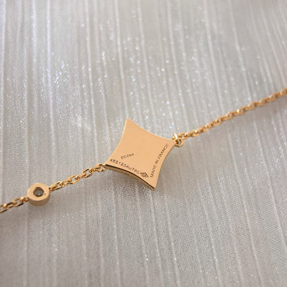 [LumiVibe]COLOR STAR PINK GOLD DIAMOND BRACELET