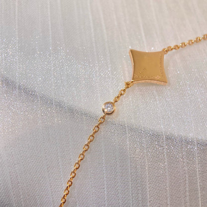 [LumiVibe]COLOR STAR PINK GOLD DIAMOND BRACELET