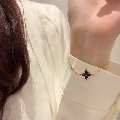 [LumiVibe]COLOR STAR PINK GOLD DIAMOND BRACELET