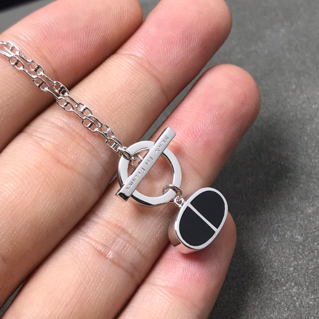 [LumiVibe]CHAINE VERSO BLACK CERAMIC  NECKLACE
