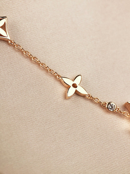 [LumiVibe]STAR AND SUN 7 MOTIFS GOLD BRACELET