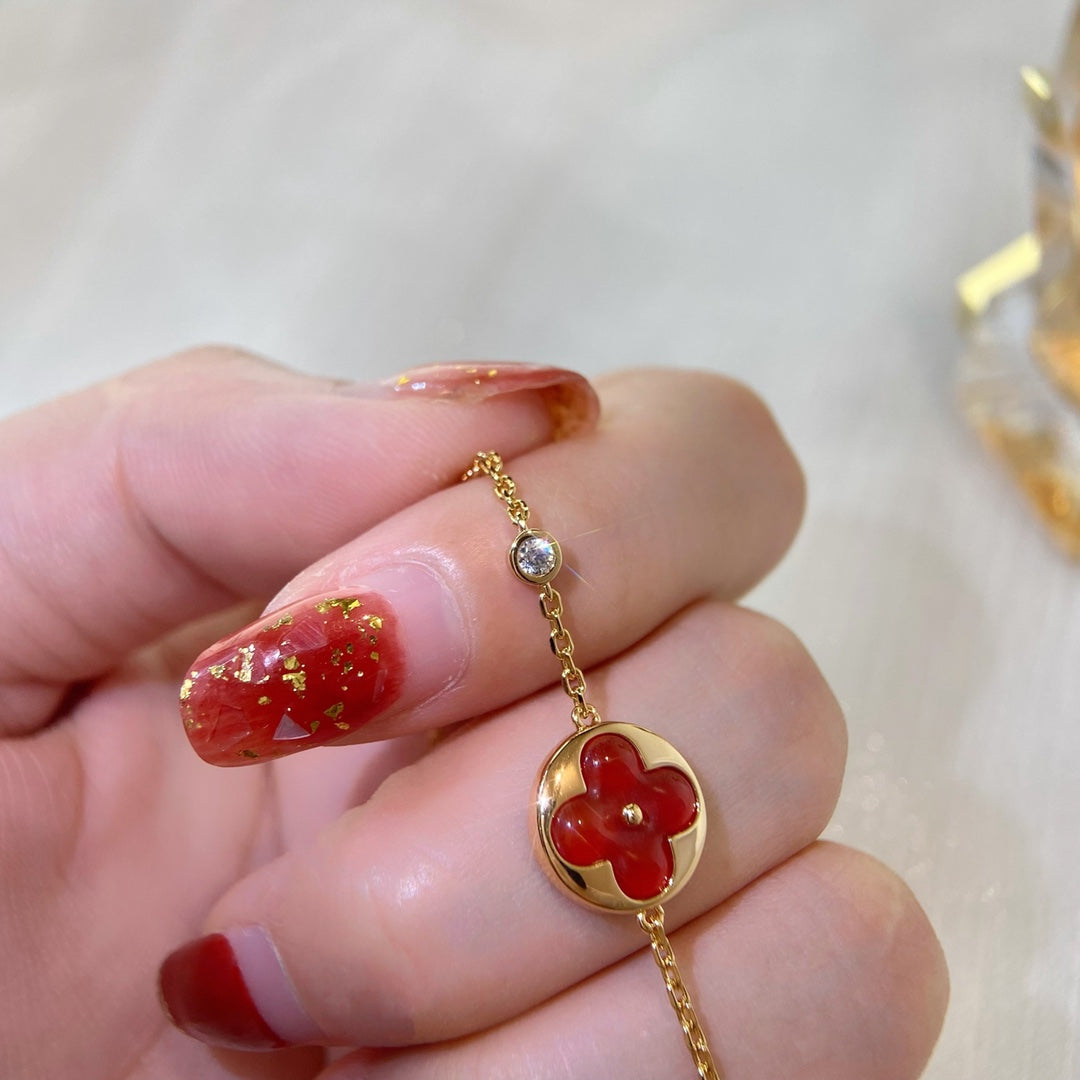 [LumiVibe]SUN PEDANT CARNELIAN BRACELET