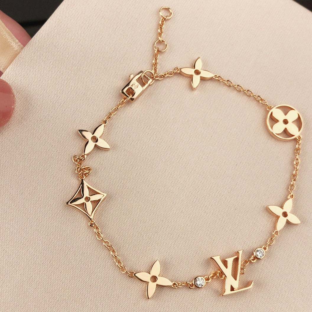 [LumiVibe]STAR AND SUN 7 MOTIFS GOLD BRACELET