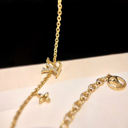 [LumiVibe]LOGO STAR MOTIF GOLD BRACELET