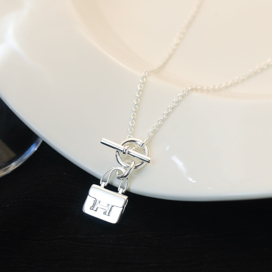 [LumiVibe]POP H PEDANT SILVER NECKLACE