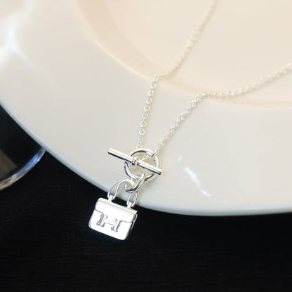 [LumiVibe]POP H PEDANT SILVER NECKLACE