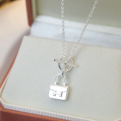 [LumiVibe]POP H PEDANT SILVER NECKLACE