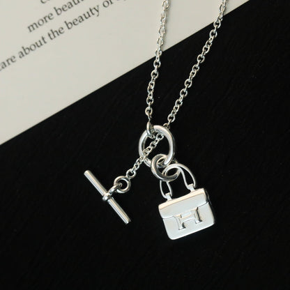 [LumiVibe]POP H PEDANT SILVER NECKLACE