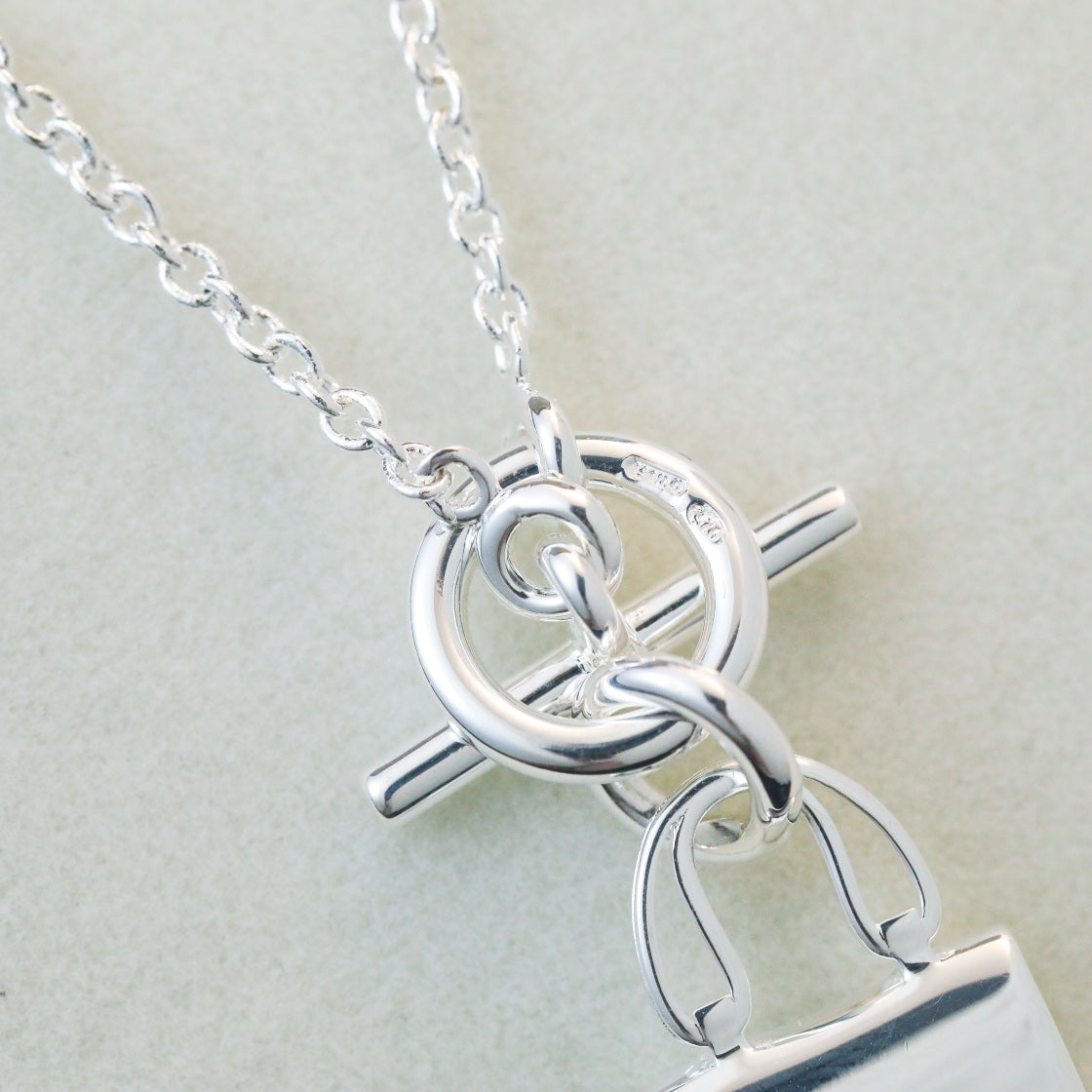 [LumiVibe]POP H PEDANT SILVER NECKLACE