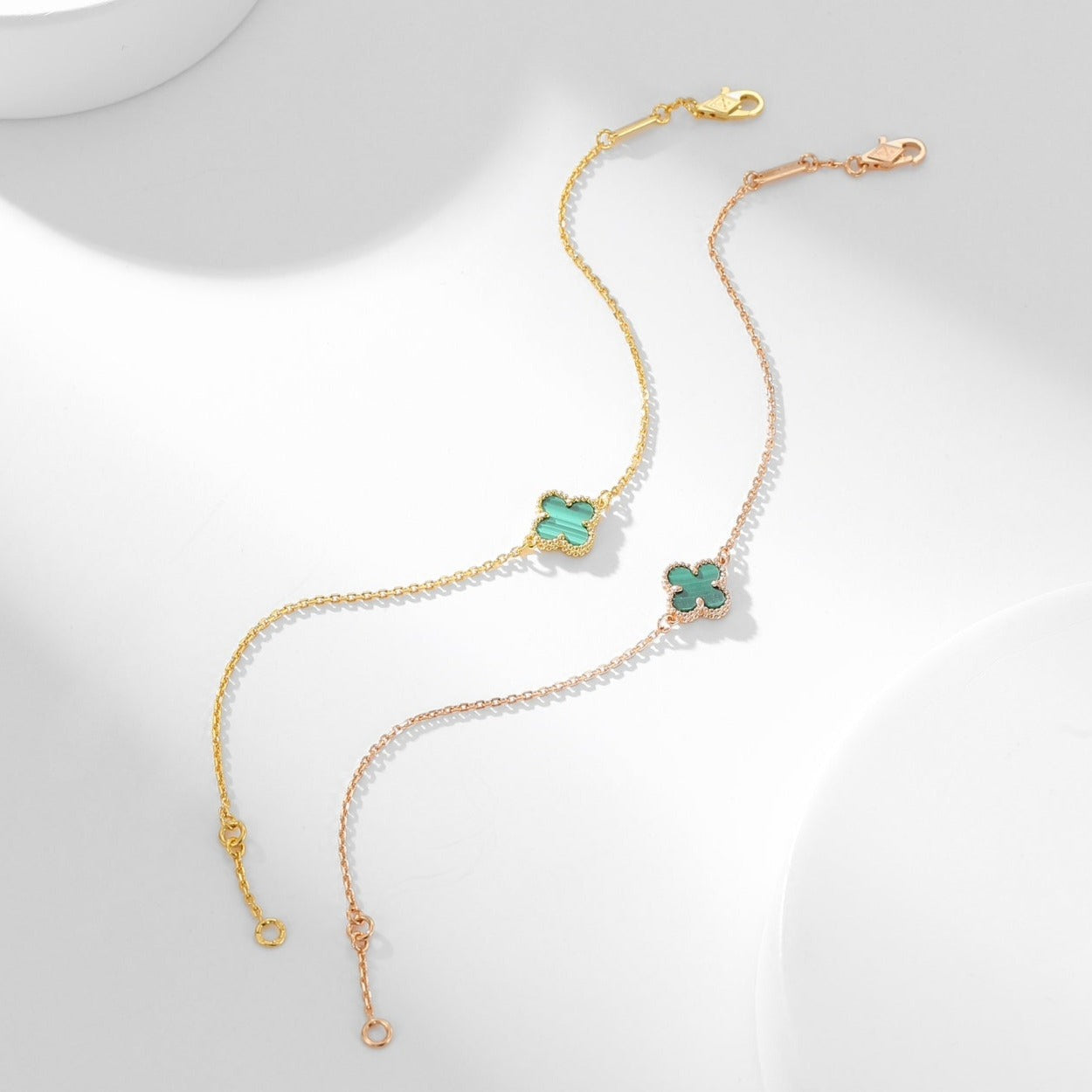 [LumiVibe]CLOVER BRACELET MALACHITE 1 MOTIF