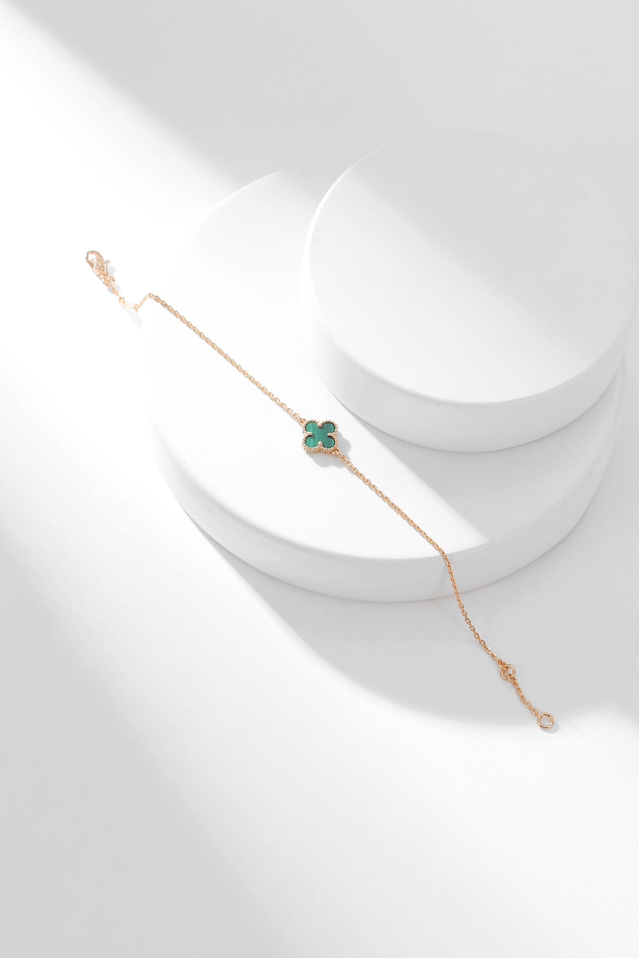 [LumiVibe]CLOVER BRACELET MALACHITE 1 MOTIF