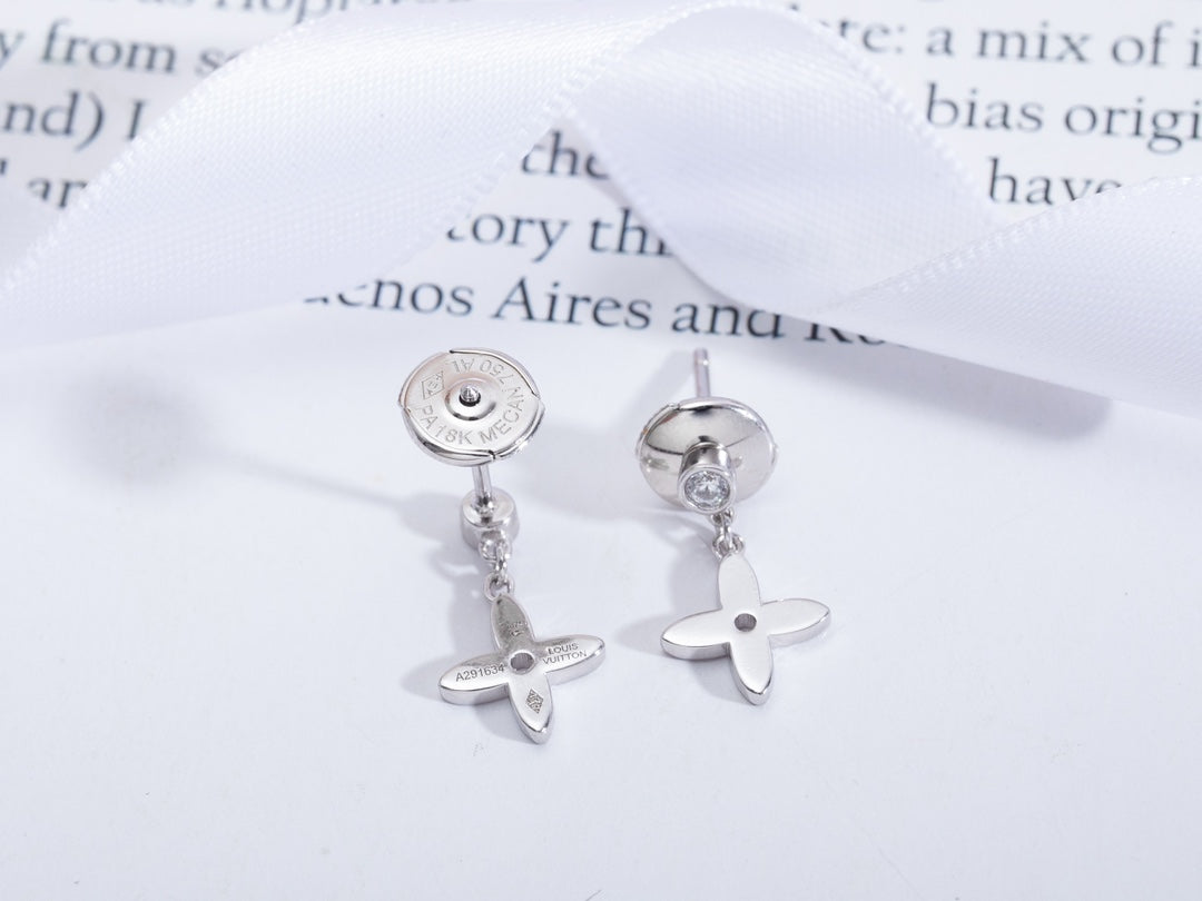 [LumiVibe]VIDYLLE SILVER DIAMOND MINI DROP EARRINGS