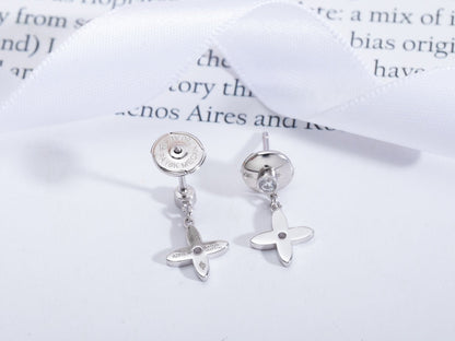 [LumiVibe]VIDYLLE SILVER DIAMOND MINI DROP EARRINGS