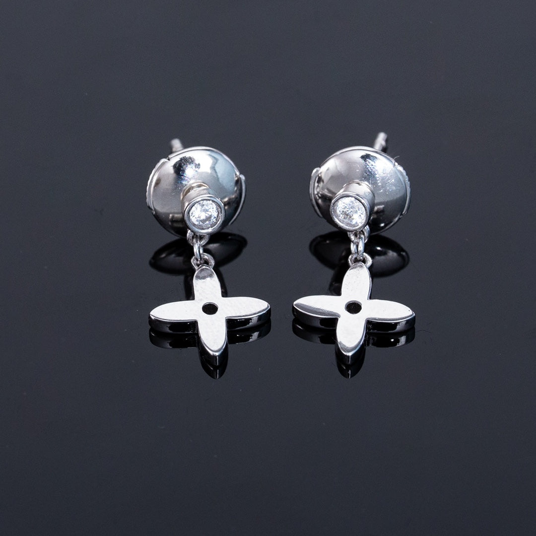 [LumiVibe]VIDYLLE SILVER DIAMOND MINI DROP EARRINGS